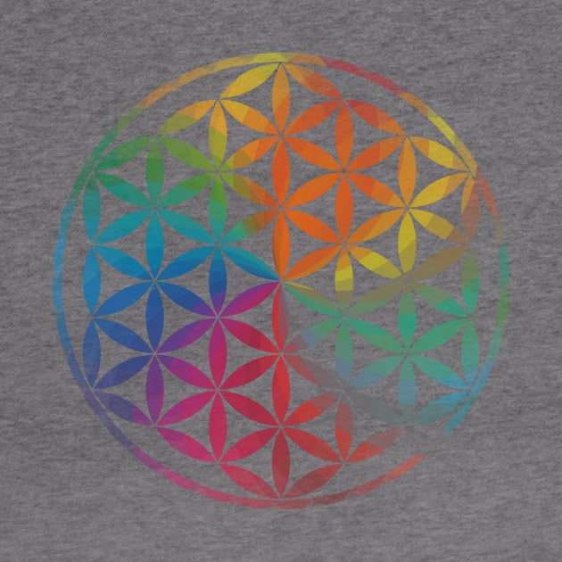 Multi Color Sacred Geometry Flower of Life by Bluepress